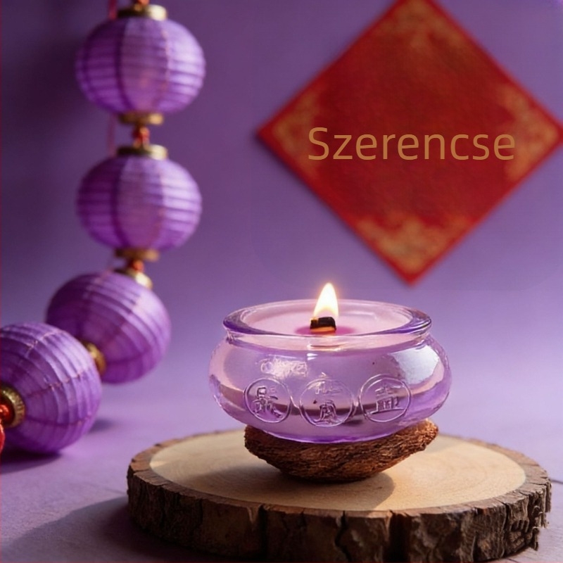 Aromaterápiás gyertya és narancs illatú díszfigura, kézzel készített, szójaviasz, kör alakú