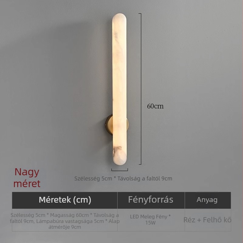 Természetes márvány falikar, olasz luxus dizájn, villa- és hotelfolyosókhoz, hosszú profilú a hálószobába és a nappaliba.
