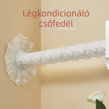 Csipkés textil porvédő klímaberendezés csöveihez – dekoratív csőburkolat