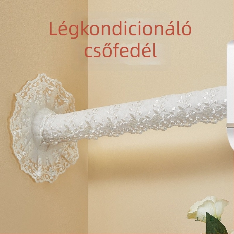 Csipkés textil porvédő klímaberendezés csöveihez – dekoratív csőburkolat