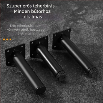 Állítható központi láb kanapéhoz, kovácsoltvas bútorláb kiegészítő