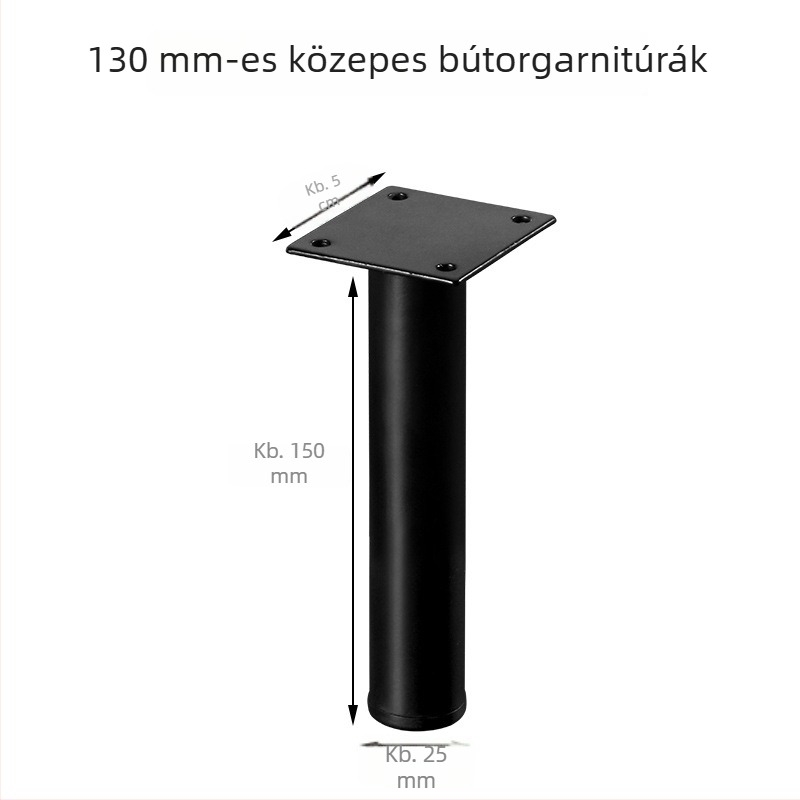 Állítható központi láb kanapéhoz, kovácsoltvas bútorláb kiegészítő