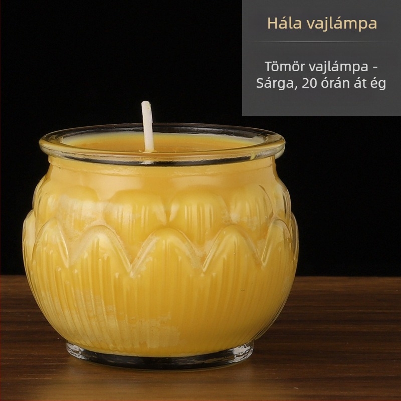 24 órás füstmentes ghee-lámpa otthoni használatra, síknyílású lotus lámpa, hosszú élettartam