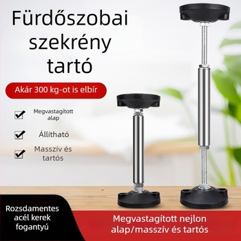 Állítható fürdőszobai tartó rúd – szerelési eszköz falra szerelt szekrények és fürdőszobai tükrök felakasztásához és felemeléséhez