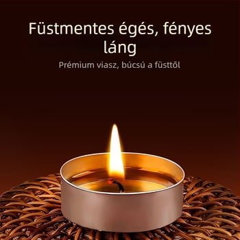Ghee vajlámpák otthoni oltárhoz, füstmentes buddhista gyertyák, 100 darab, egyenként 1 óra