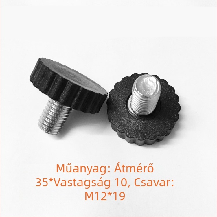 Műanyag állítható lábak bútorokhoz, szilva virágának formájában, M12×18/19/20 mm