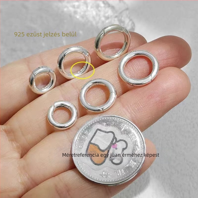 925 Sterling ezüst – Nyitott és zárt gyűrűk DIY ékszerkészítéshez — Összekötő gyűrűk