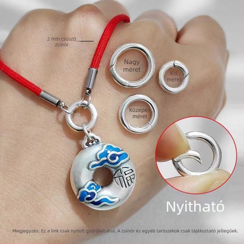 925 Sterling ezüst – Nyitott és zárt gyűrűk DIY ékszerkészítéshez — Összekötő gyűrűk