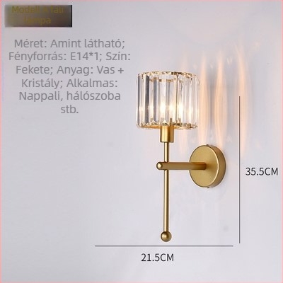 Kristályos falikar hálószobába, dolgozószobába és nappaliba, nordikus minimál stílusú, posztmodern