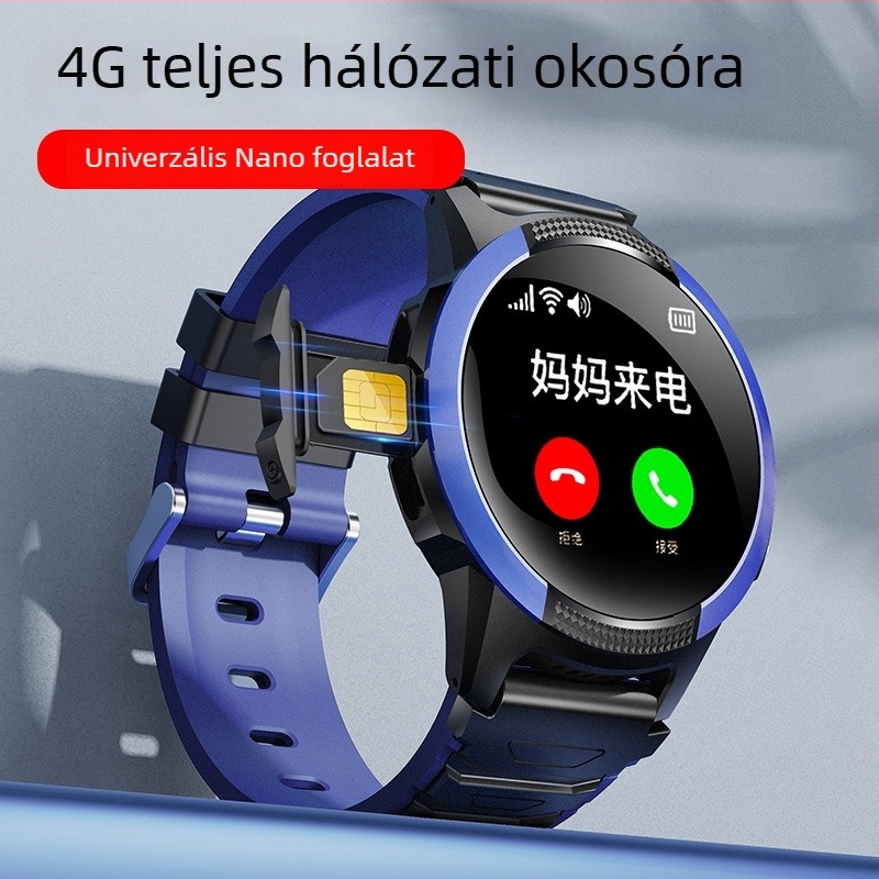 FA56 4G Gyerekeknek Szóló Telefonóra GPS-szel, Kör alakú Kijelző, SIM-kártya Rekesz
