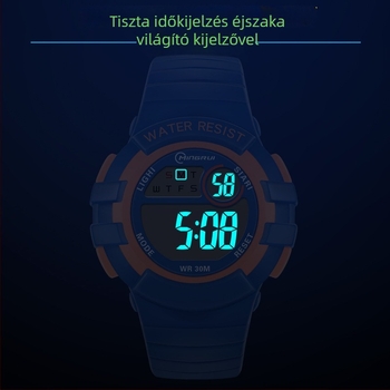 Mingrui színes gyerekóra, digitális kijelző, foszforeszkáló, 30 m vízálló, elektronikus szerkezet MR-8206
