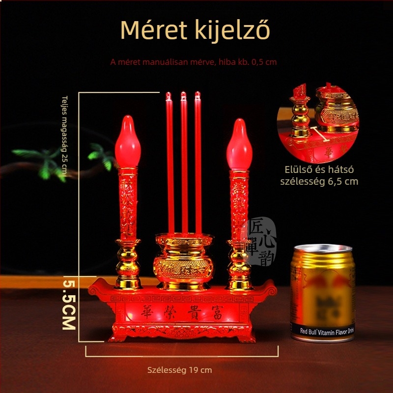 Elektronikus LED Buddha imádság lámpa — hálózatról üzemelő Tealight gyertya tartó otthoni használatra