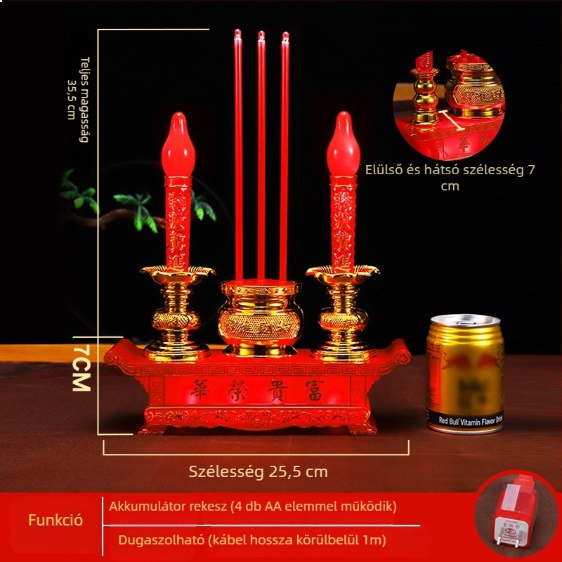 Elektronikus LED Buddha imádság lámpa — hálózatról üzemelő Tealight gyertya tartó otthoni használatra