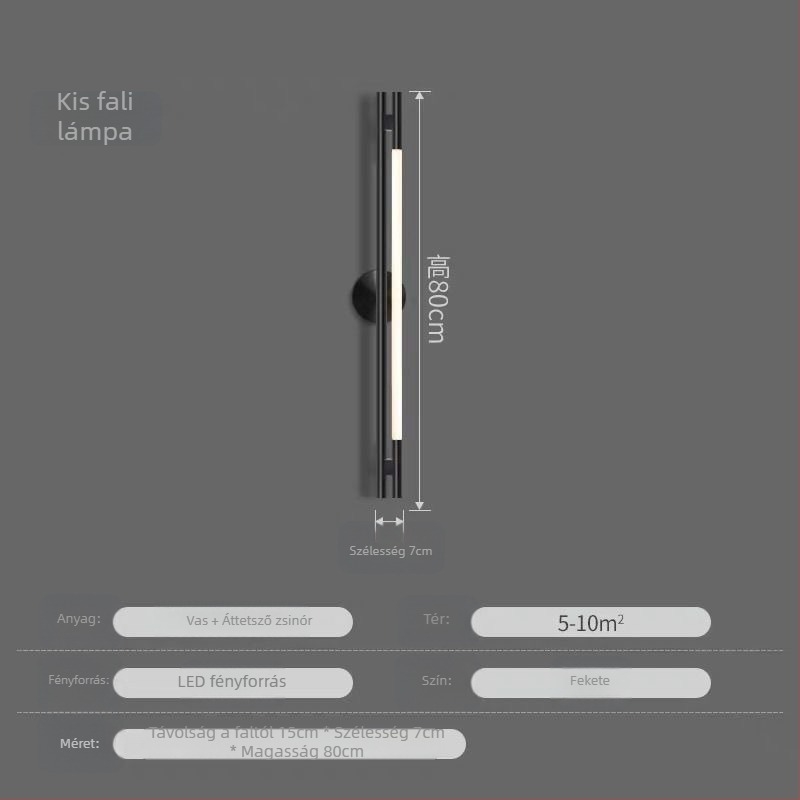 Skandináv minimalist retro fali lámpa nappaliba és hálószobába – modern, kreatív dizájn