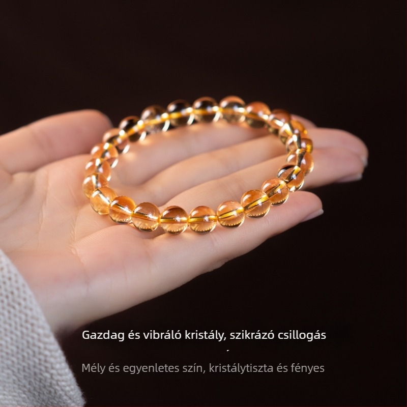 Természetes citrin karkötő a gazdagságért és a szerencséért