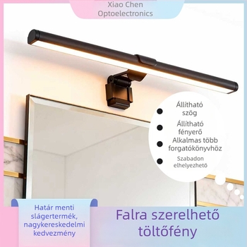 LED falikar tükörhöz, modern minimál-skandináv stílus, fürdőszobai tükörvilágítás, éjjeli lámpa, fúrás nélküli szerelés