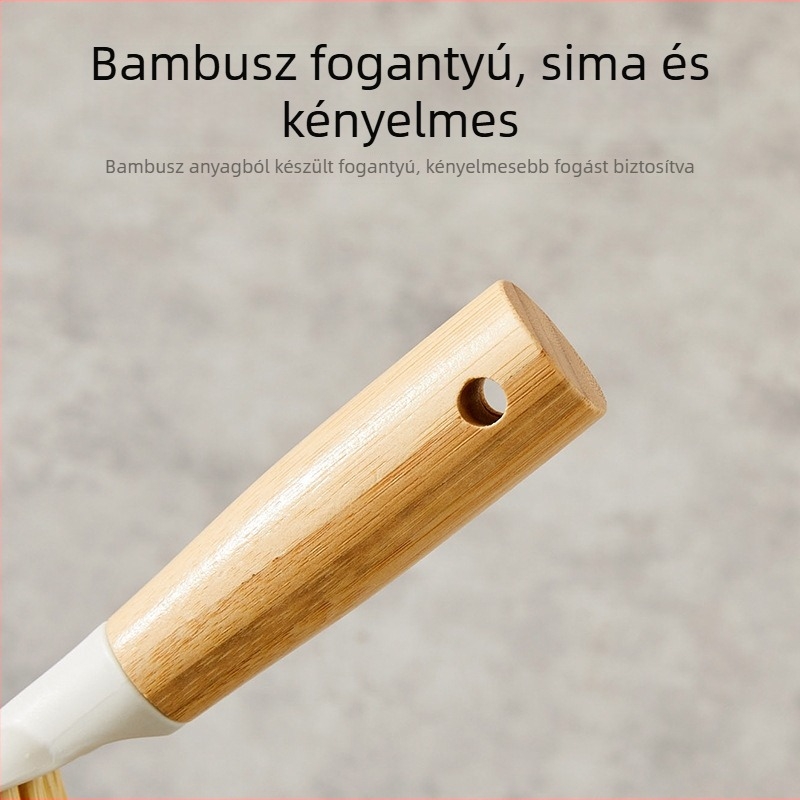 Bambusz portörlő lapát és seprű készlet – mini asztali tisztító készlet billentyűzet kefével és ágy kefével