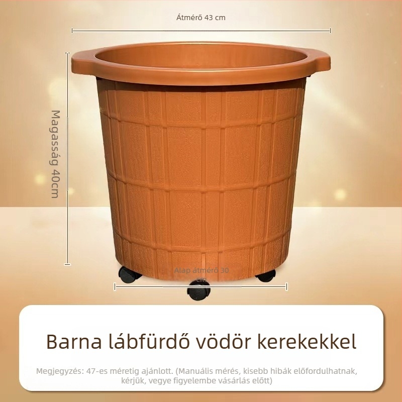 Műanyag lábfürdő kád mélyített és megvastagodott kialakítással, lábmasszázshoz, otthoni használatra.