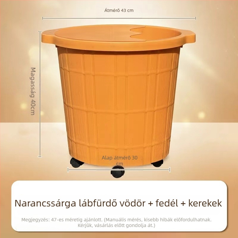 Műanyag lábfürdő kád mélyített és megvastagodott kialakítással, lábmasszázshoz, otthoni használatra.