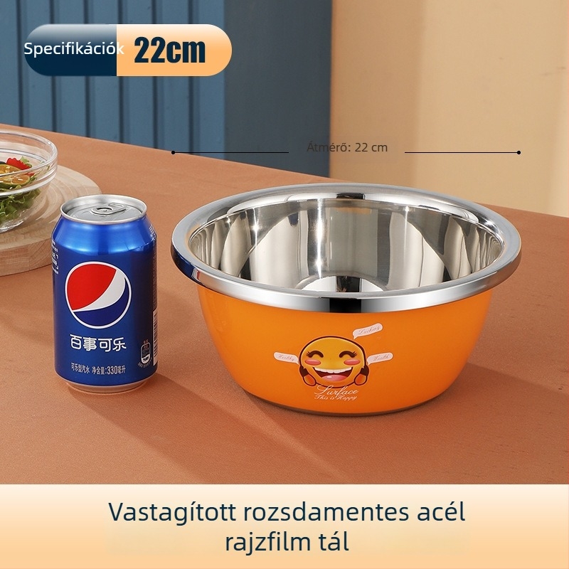 304 rozsdamentes acél konyhai tálak készlet vastagabb falakkal, északi stílusú, tojásfelveréshez, tészta dagasztásához és zöldségek mosásához, prémium minőség