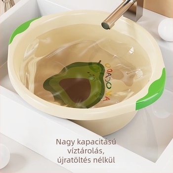 3 darabos műanyag kis mosdóedény készlet háztartási használatra, babáknak arcápolására és kollégiumi használatra