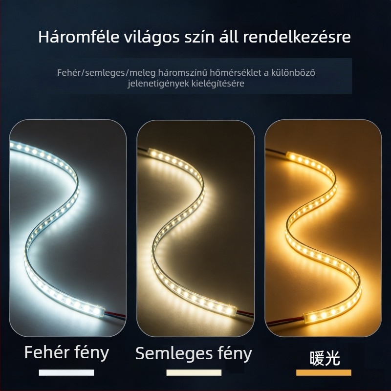 LED-szalag 220V meghajtó nélkül, mennyezeti lineáris világítás a nappaliba – hangulatvilágítás