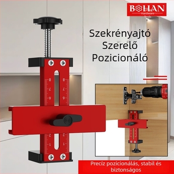 Bohan második generációs szekrényajtó telepítési helymeghatározó – többfunkciós ácsmester precíz rögzítő eszköz függő és alapszekrényekhez