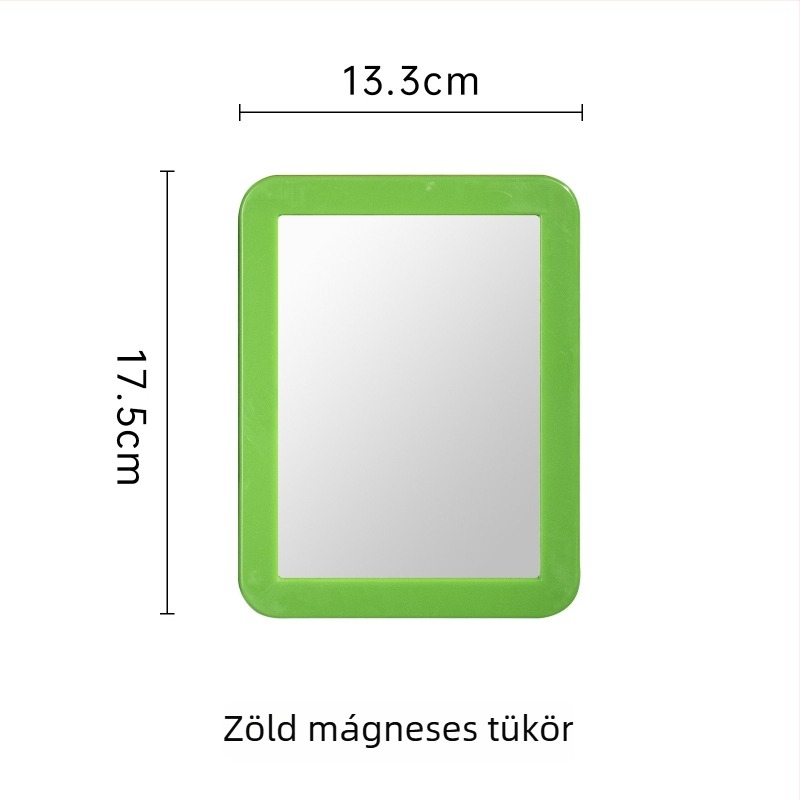 Színes mágneses tükör perforált akasztópanellel – dekoratív kozmetikai kiegészítő