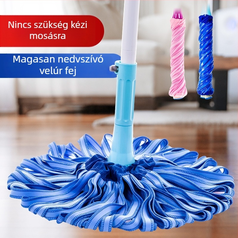 Otthoni használatra szánt automatikus kifacsaró mop, forgó, kéz nélküli nedves és száraz tisztításhoz