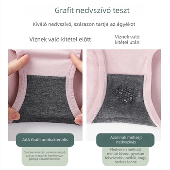 Plusz méretű női pamutból készült, légáteresztő alsónemű középmagas derekú, grafén antibakteriális bélés, mintázat hattyú