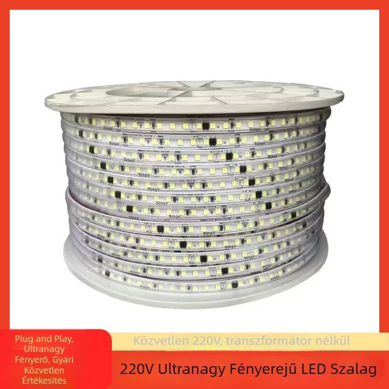 220V-os LED-szalag kültéri vízálló, lineáris mennyezeti világítás a nappaliba