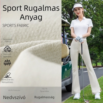 Női golfnadrág, trapéz szabású, őszi–téli sportruha