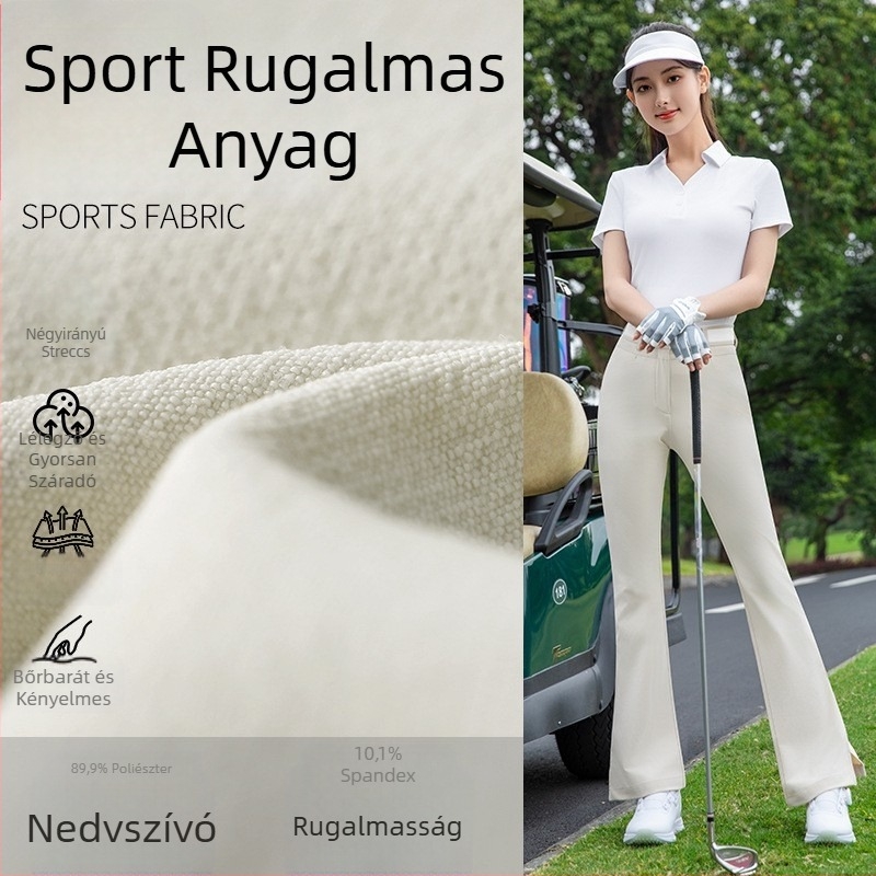 Női golfnadrág, trapéz szabású, őszi–téli sportruha