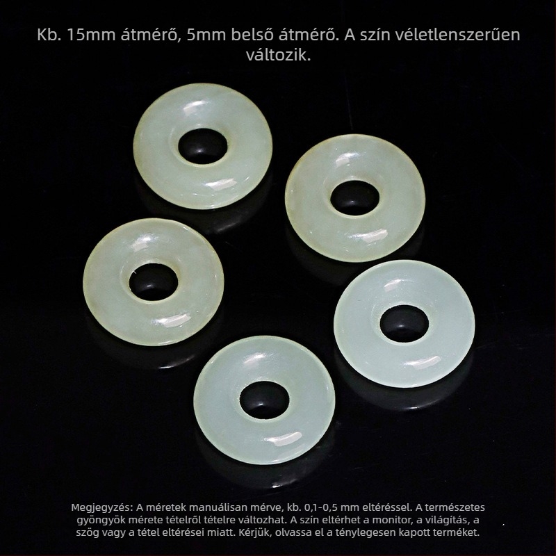Természetes Hetian jáde DIY ékszer összetevők – gyűrűk, medálok és karkötő kiegészítők