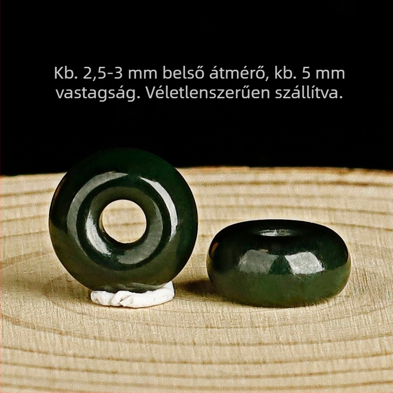 Természetes Hetian jáde DIY ékszer összetevők – gyűrűk, medálok és karkötő kiegészítők