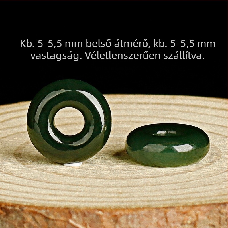 Természetes Hetian jáde DIY ékszer összetevők – gyűrűk, medálok és karkötő kiegészítők