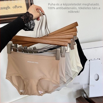 F1 új középmagas derekú női alsónemű, nude érzet, 10A antibakteriális intim rész, szorítás nélkül, fenékemelés, kényelmes és lélegző
