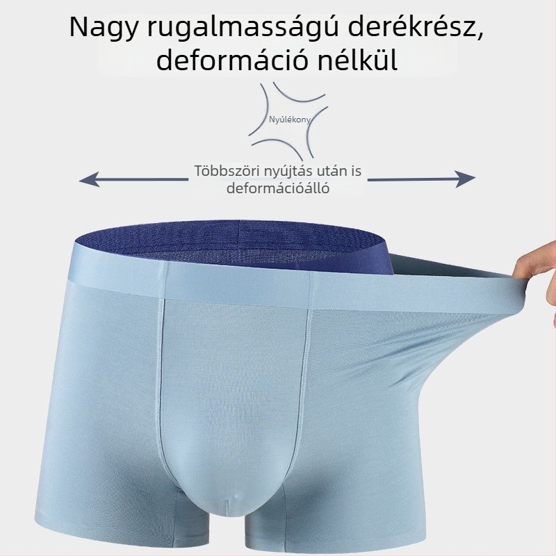 Férfiak számára készült Modal bokseralsó, középmagasságú, légáteresztő, antibakteriális, 60 darab, varrat nélküli, egyszínű