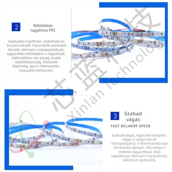 S-típusú neonfények világított betűkhöz, keskeny 6 mm-es programozható színes LED-szalagok