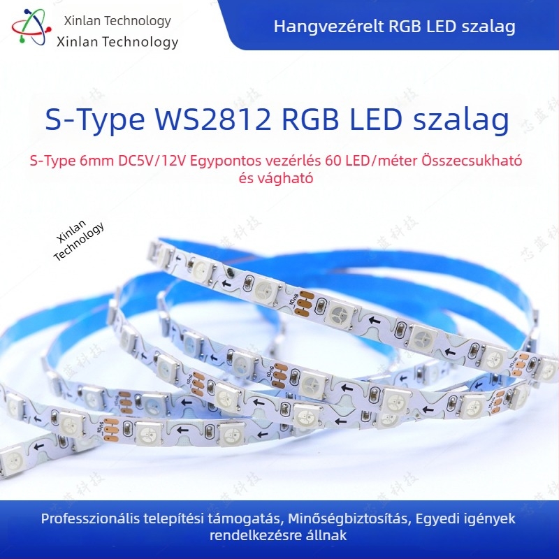 S-típusú neonfények világított betűkhöz, keskeny 6 mm-es programozható színes LED-szalagok