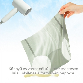 Női varrat nélküli fehérnemű jégselyemből, 10D ultra vékony, gyorsan száradó, lélegző, háromszög szabású, levendula színben