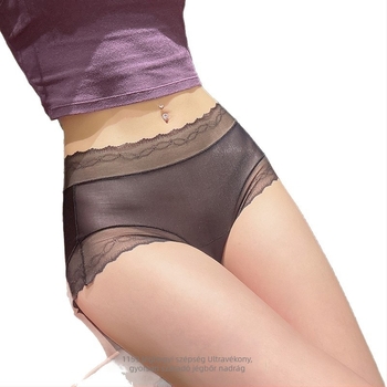 Női Ice Silk alsó, középszintű derék, ultra vékony, lélegző, csipkés, Modal bélés, hosszított szeméremrész