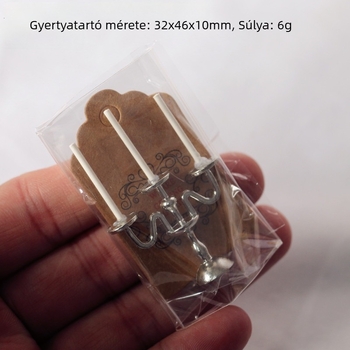 OB11 babaház miniatűr: retro gyertyatartó, gyertya lámpa és ételjelenet modell – nyugati étterem