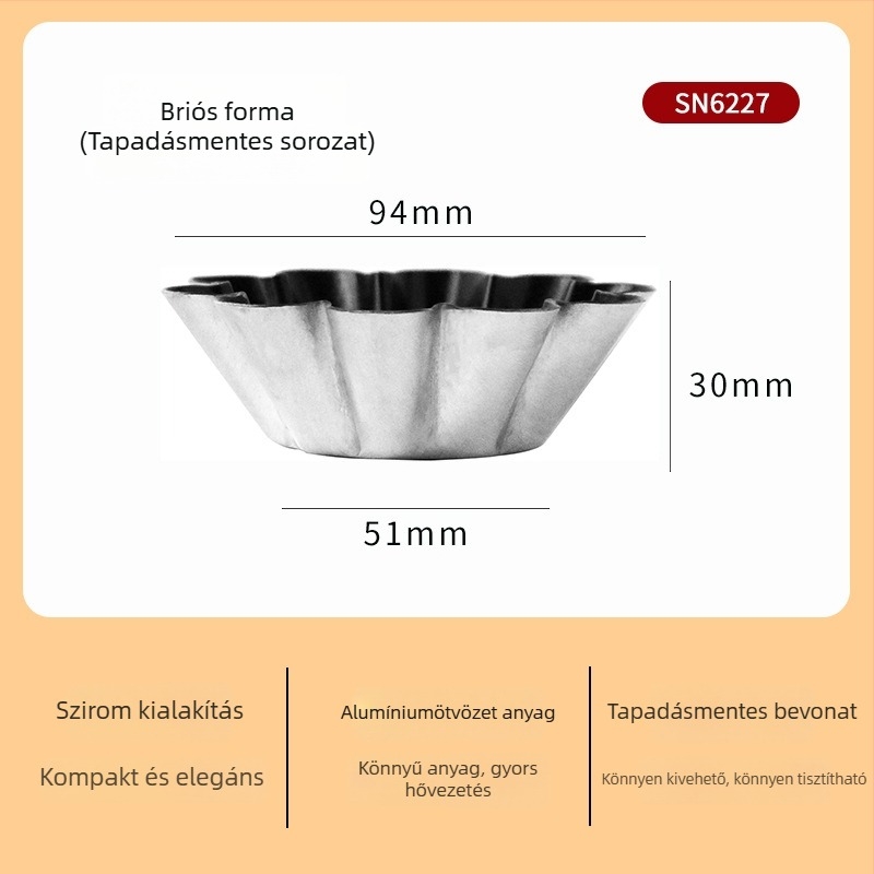 SN6226 Nem tapadó virágos tortaforma – Napraforgó és krizantéma mintával, alumíniumötvözet