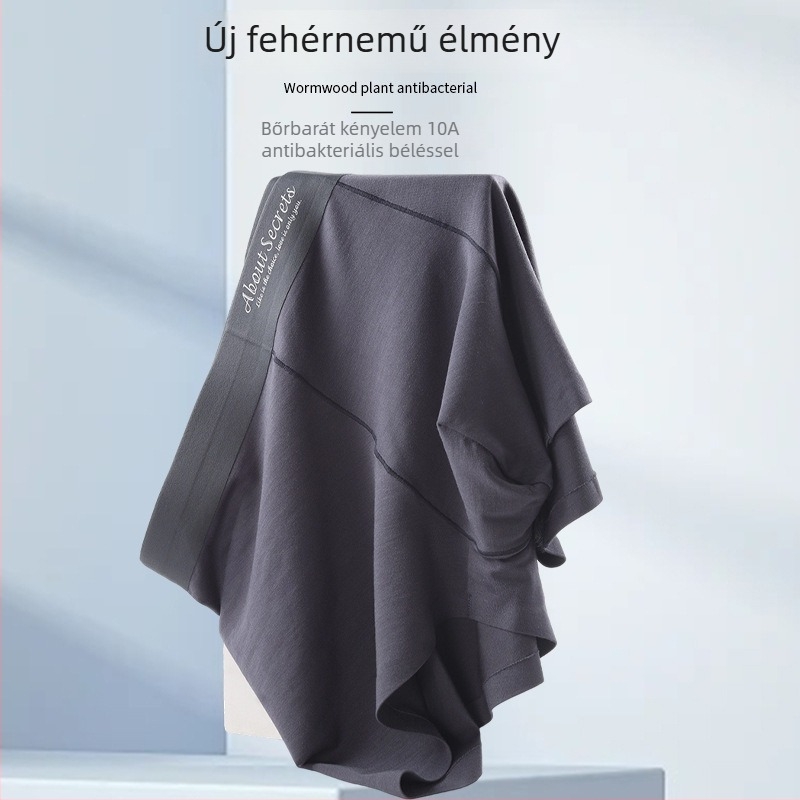 Férfi boxer alsó Lenzing Modalból, antibakteriális, lélegző, középmagas derék, egyszínű