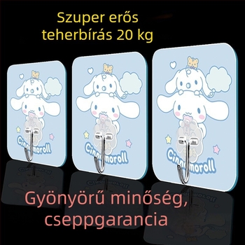 Aranyos ragasztós kampó kollégiumi használatra — falra szerelhető, többfunkciós, nyom nélkül, műanyag konyhai kampó