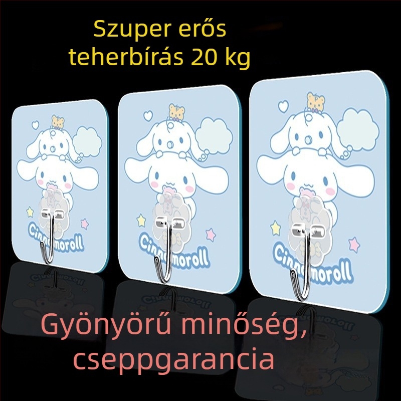 Aranyos ragasztós kampó kollégiumi használatra — falra szerelhető, többfunkciós, nyom nélkül, műanyag konyhai kampó