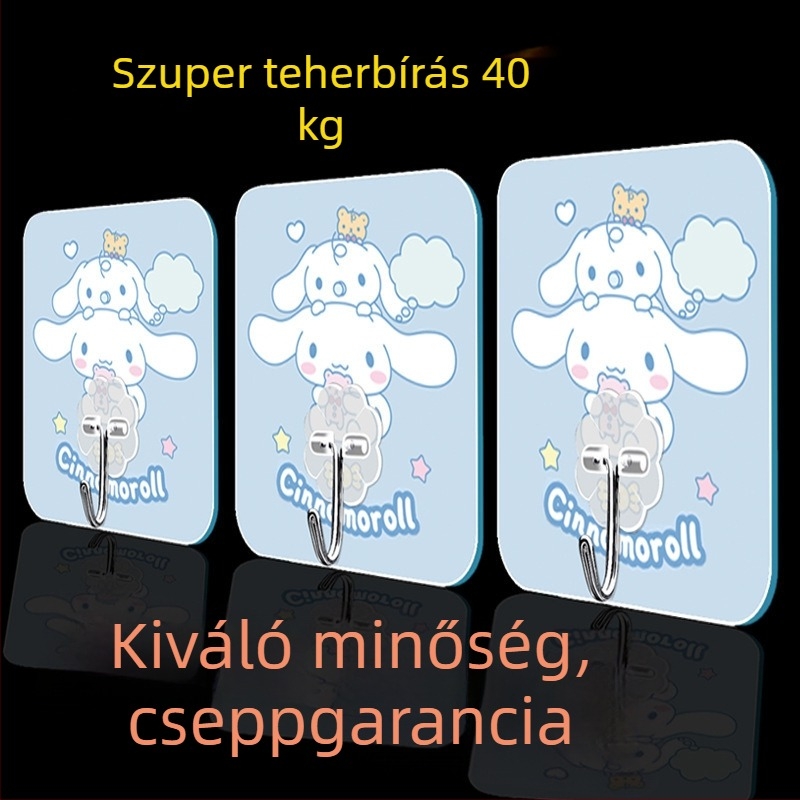 Aranyos ragasztós kampó kollégiumi használatra — falra szerelhető, többfunkciós, nyom nélkül, műanyag konyhai kampó