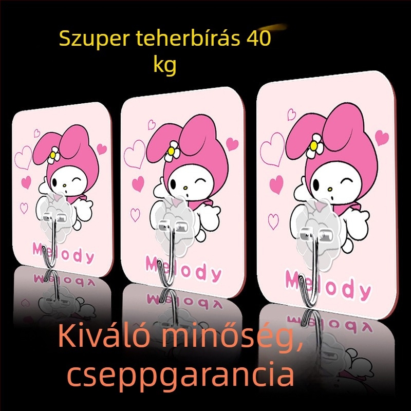 Aranyos ragasztós kampó kollégiumi használatra — falra szerelhető, többfunkciós, nyom nélkül, műanyag konyhai kampó