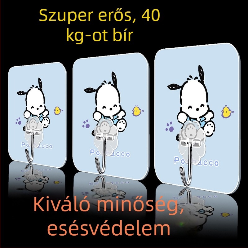 Aranyos ragasztós kampó kollégiumi használatra — falra szerelhető, többfunkciós, nyom nélkül, műanyag konyhai kampó